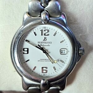 Automatic Stainless Steel Watch - White Dial